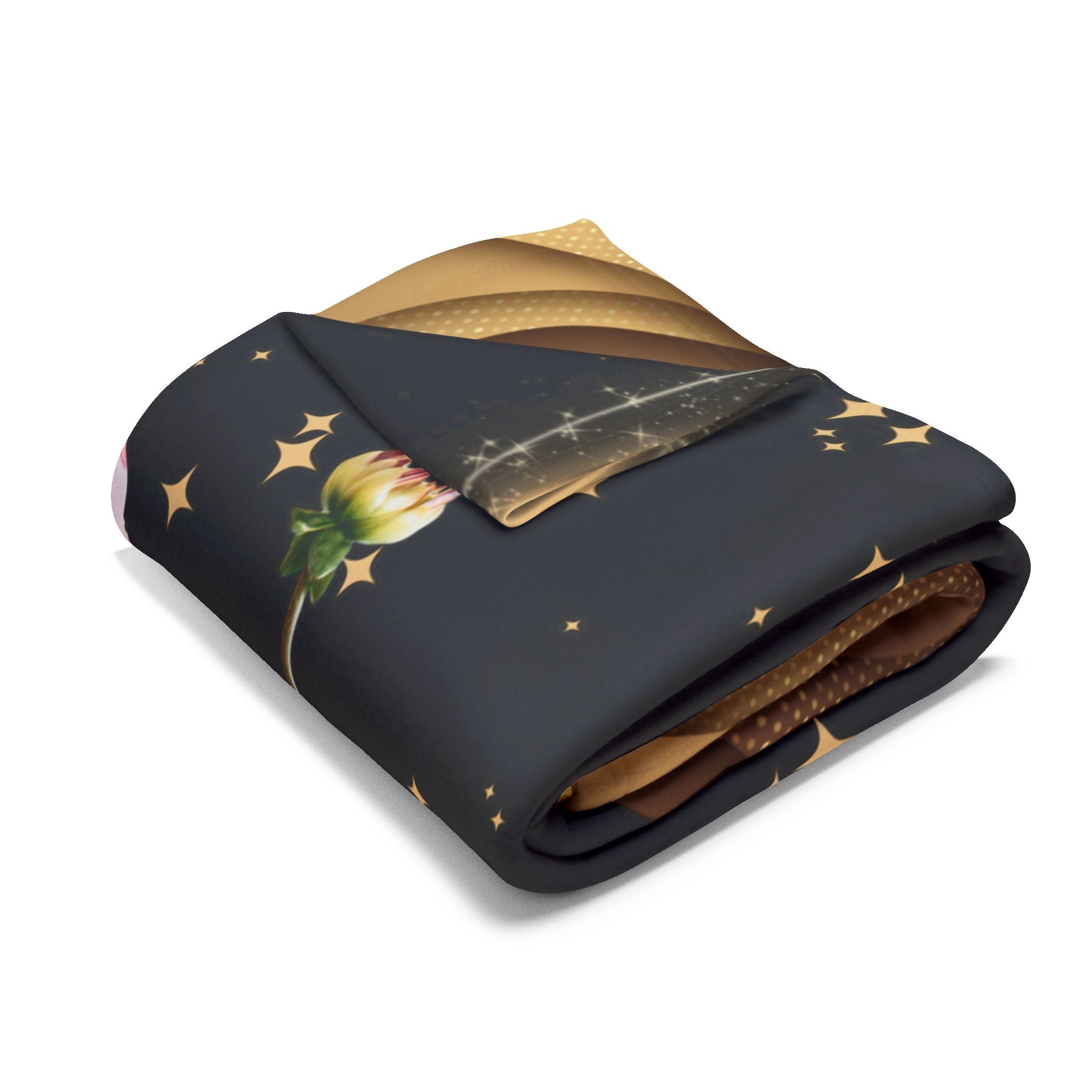 Floral Night Fleece Blanket: Cozy Floral Throw, Elegant Home Decor, Gifts for Her, Spring-Inspired Blanket, Perfect for Cozy Nights