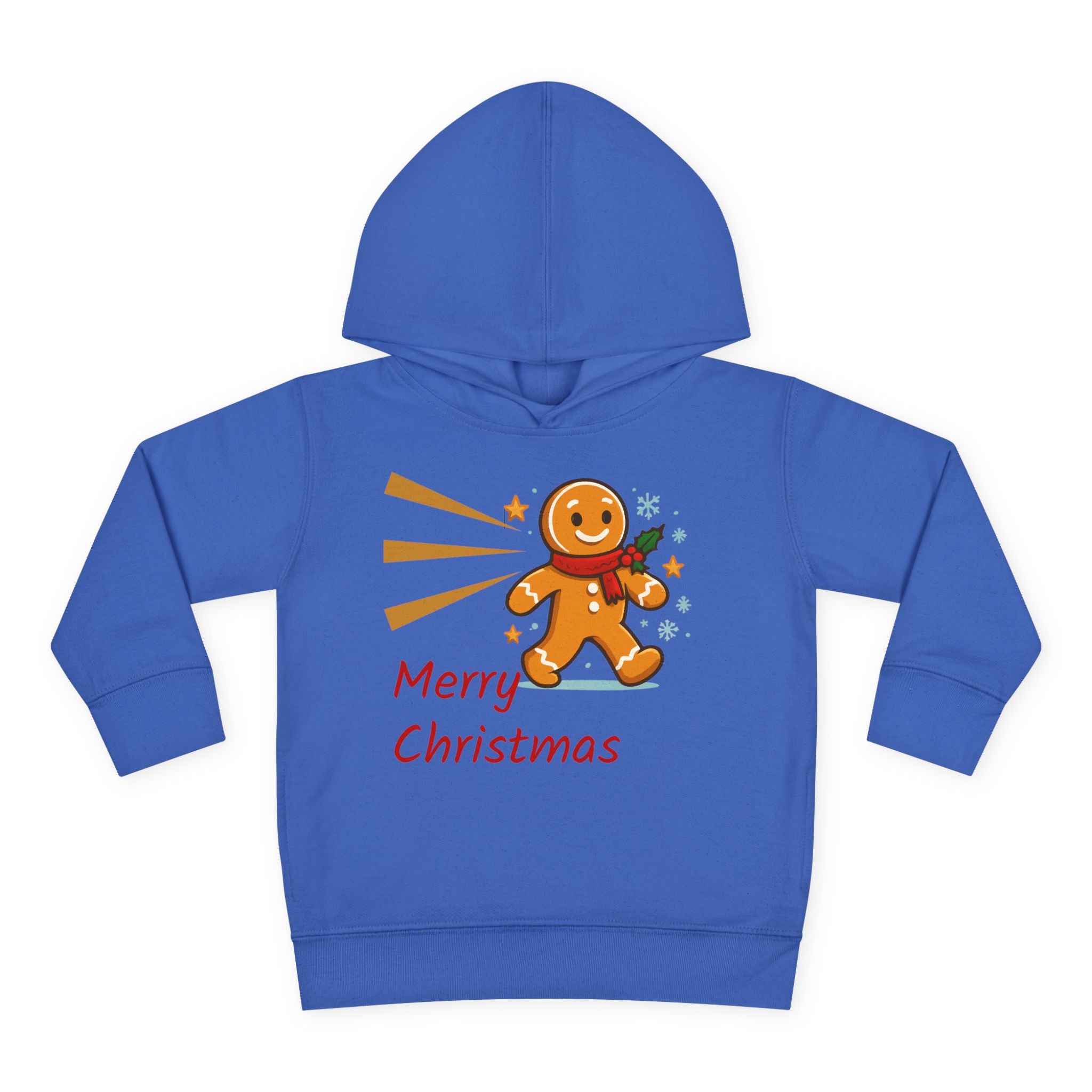 Christmas Toddler Hoodie - Merry Christmas Gingerbread Design, Holiday Gift, Fleece Pullover, Cute Kids Apparel, Seasonal Wear