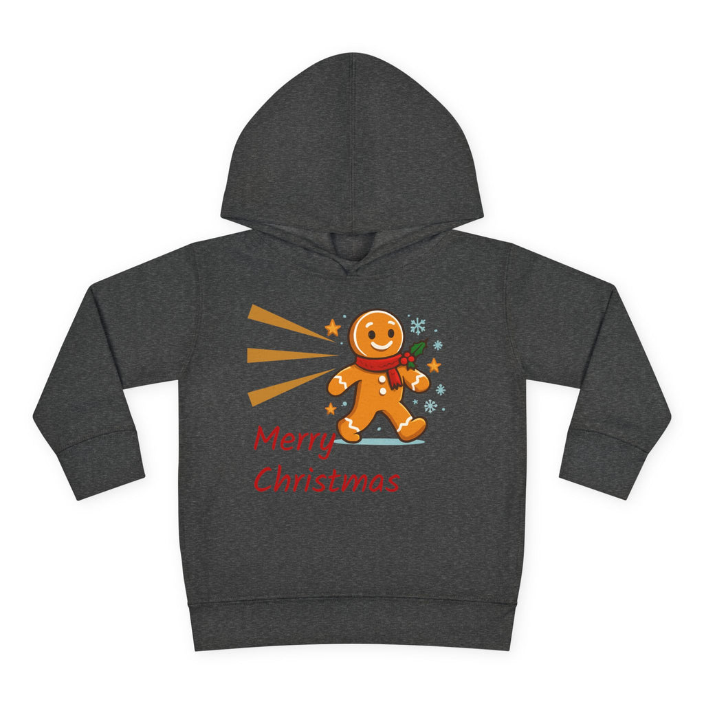 Christmas Toddler Hoodie - Merry Christmas Gingerbread Design, Holiday Gift, Fleece Pullover, Cute Kids Apparel, Seasonal Wear