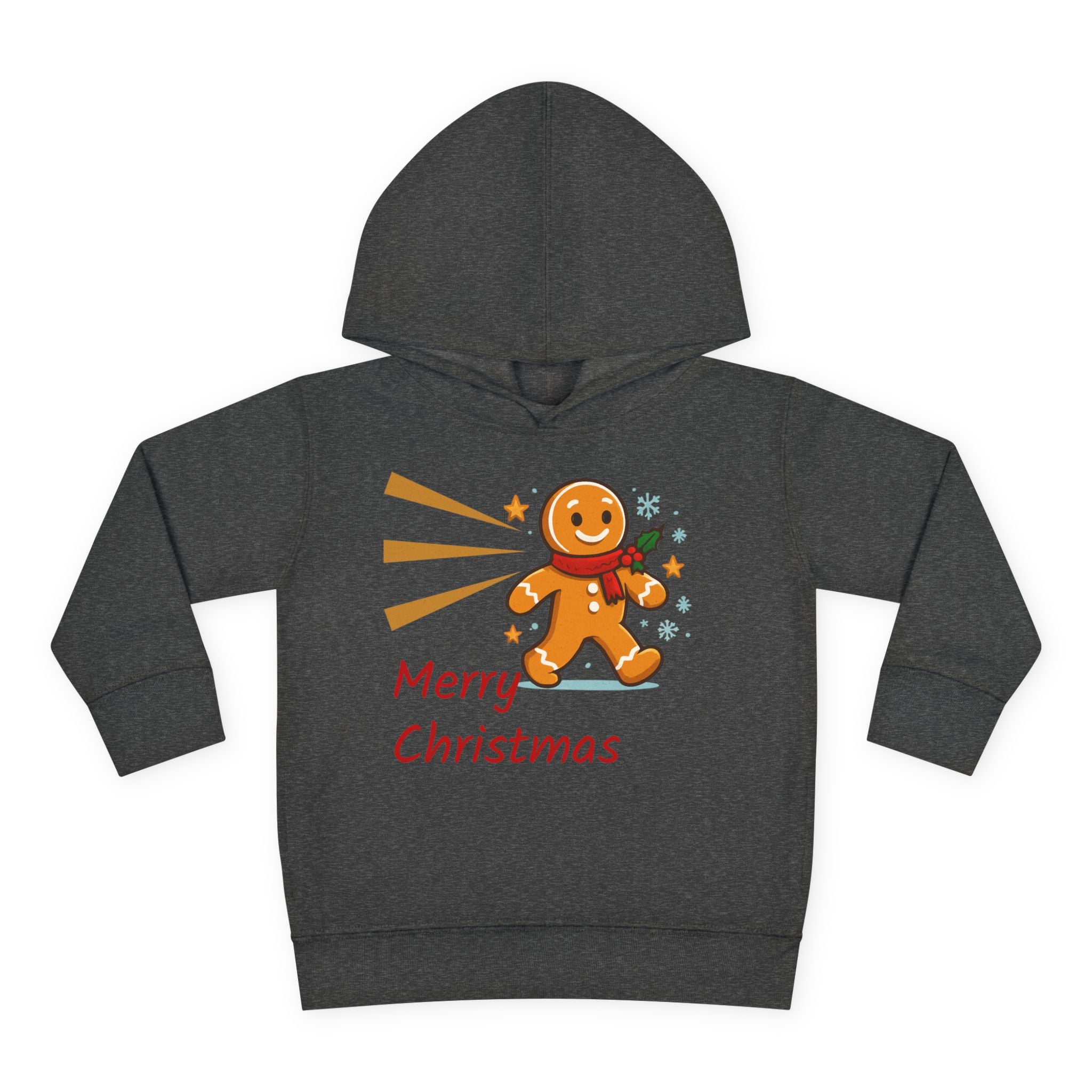 Christmas Toddler Hoodie - Merry Christmas Gingerbread Design, Holiday Gift, Fleece Pullover, Cute Kids Apparel, Seasonal Wear