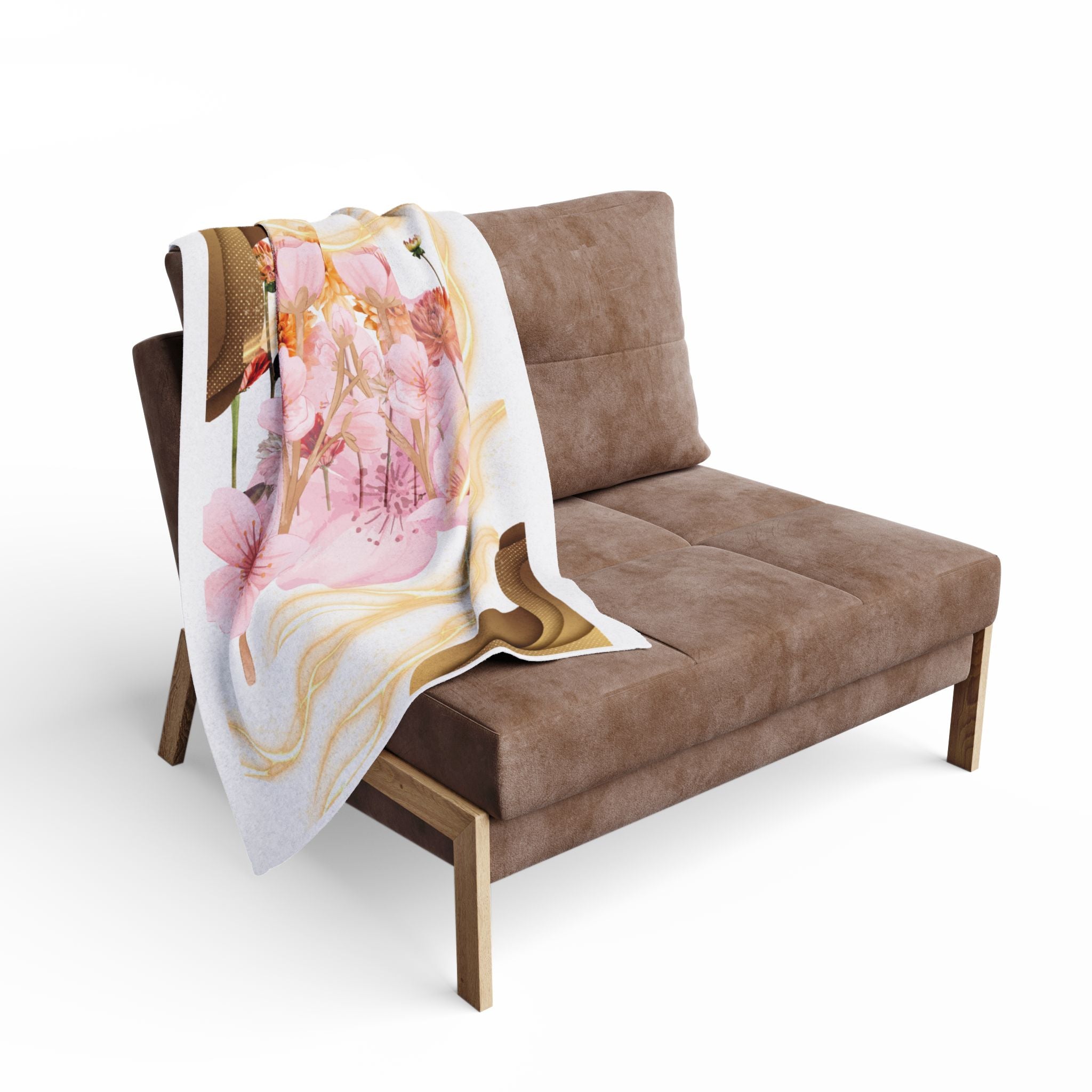 Floral Cozy Fleece Blanket – Soft Throw for Home Decor, Gift for Her, Wedding, Seasonal Comfort, Birthday Present