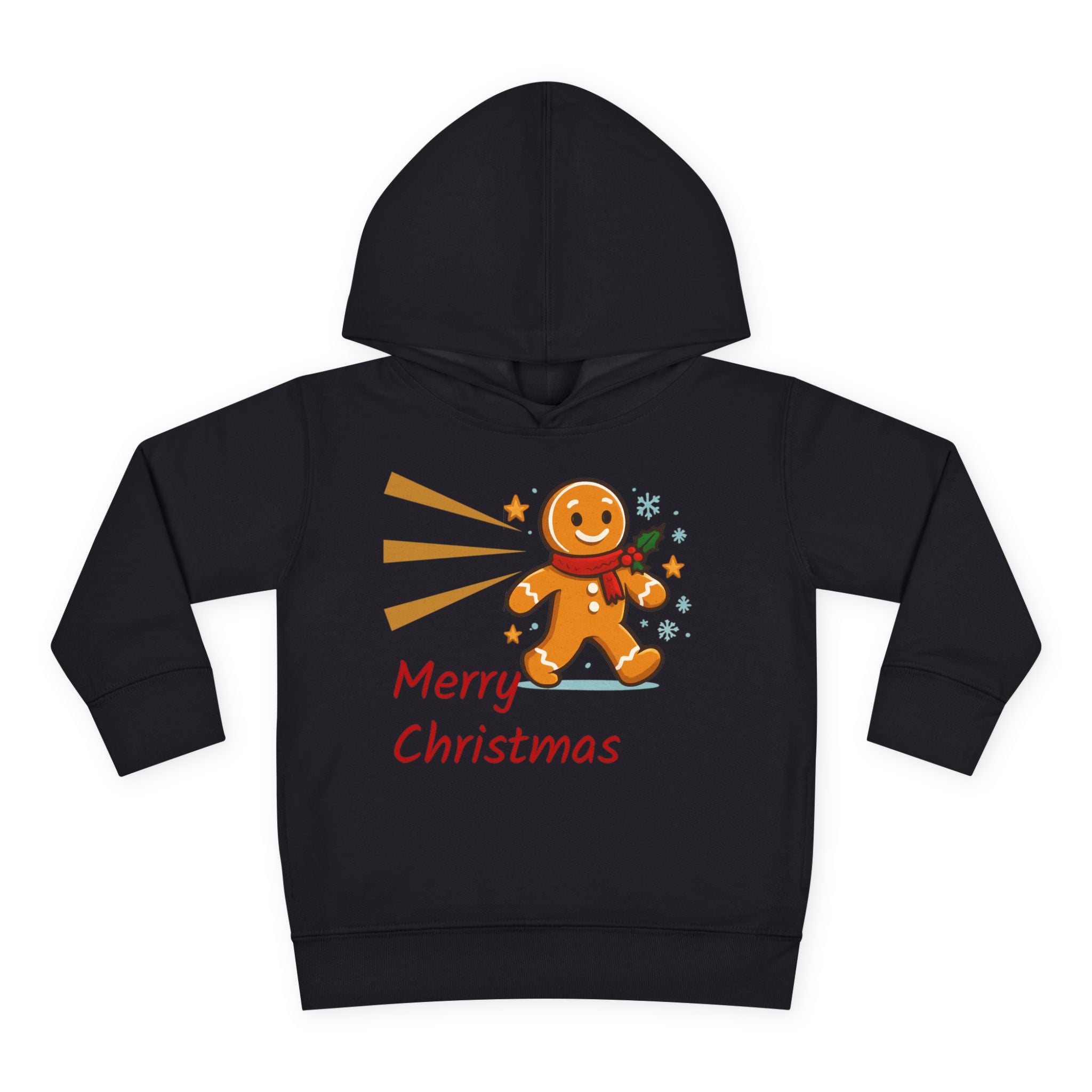 Christmas Toddler Hoodie - Merry Christmas Gingerbread Design, Holiday Gift, Fleece Pullover, Cute Kids Apparel, Seasonal Wear