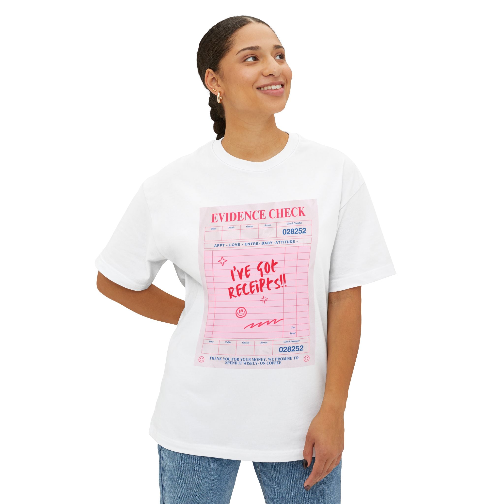 Bold Graphic Tee for Trendsetters - Perfect for Casual Outings, Gift for Friends, Summer Vibes, Evidence Check Design