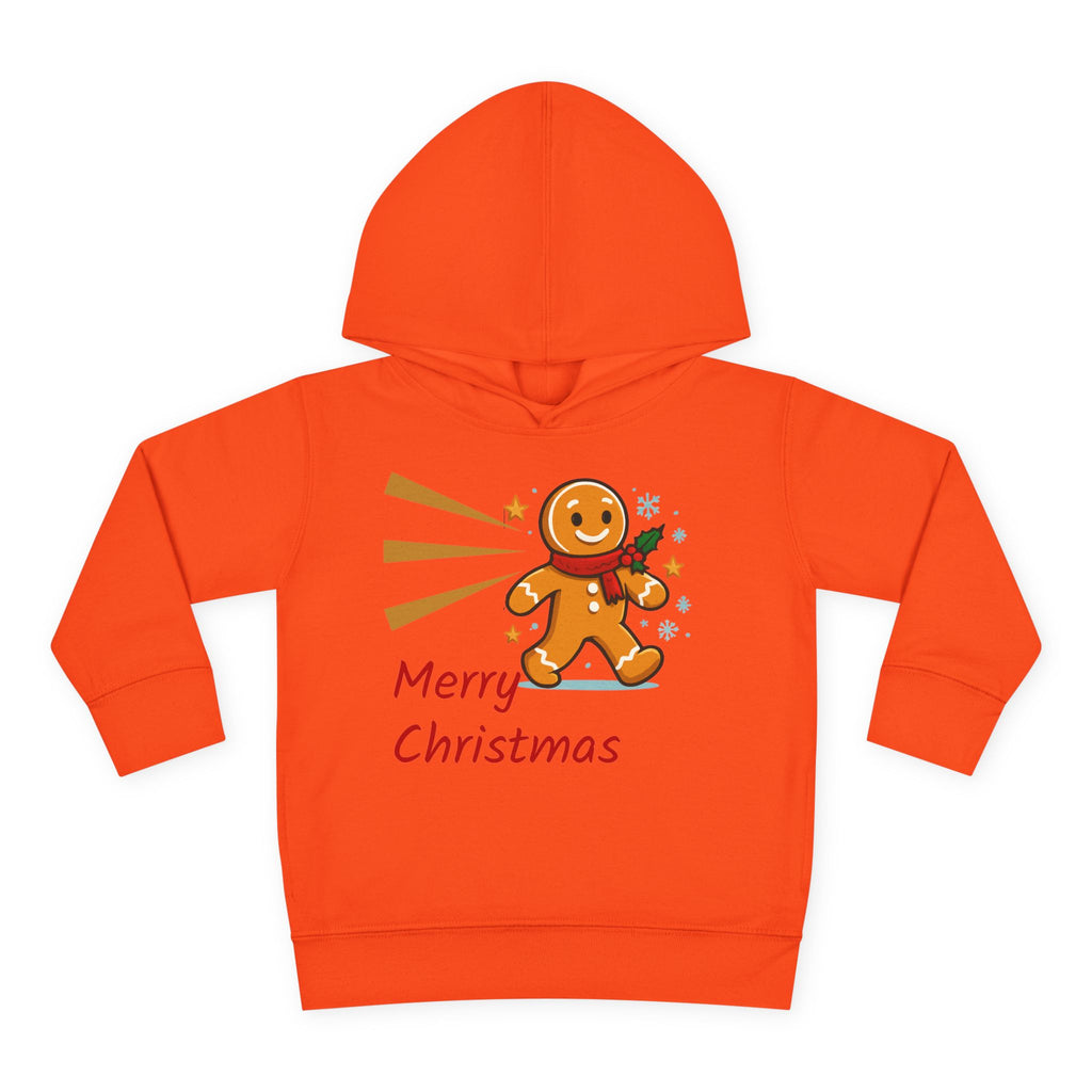 Christmas Toddler Hoodie - Merry Christmas Gingerbread Design, Holiday Gift, Fleece Pullover, Cute Kids Apparel, Seasonal Wear