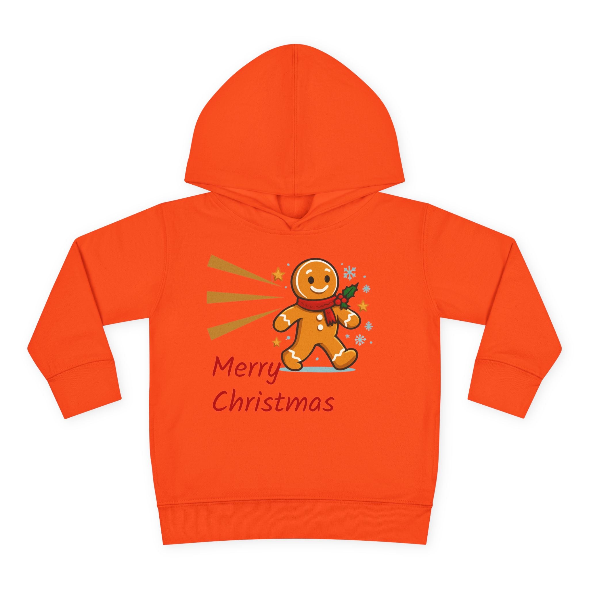 Christmas Toddler Hoodie - Merry Christmas Gingerbread Design, Holiday Gift, Fleece Pullover, Cute Kids Apparel, Seasonal Wear