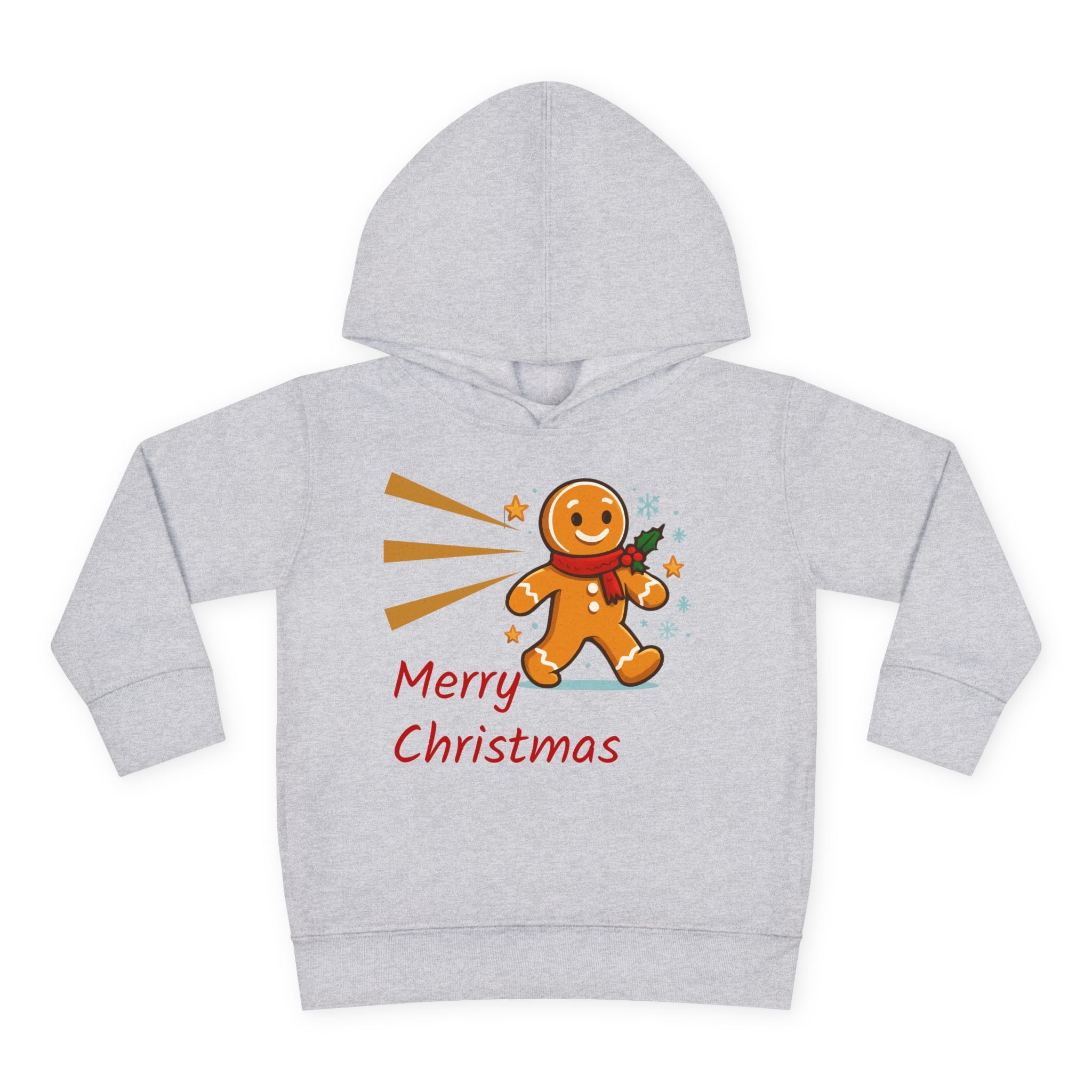 Christmas Toddler Hoodie - Merry Christmas Gingerbread Design, Holiday Gift, Fleece Pullover, Cute Kids Apparel, Seasonal Wear
